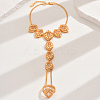 Vintage Brass Hollow Link Ring Bracelets for Women VR5801-2-1