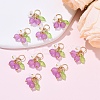 10Pcs Glass Pendants PALLOY-YW00093-05-1
