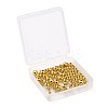 120Pcs 3 Size PVD Vacuum Plating Brass Round Spacer Beads Set KK-LS0001-11G-5