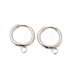 Stainless Steel Huggie Hoop Earring Findings STAS-J400-36B-P-1