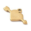 304 Stainless Steel Charms STAS-R003-01G-01-2