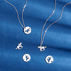 DIY 304 Stainless Steel Horse Pendant Necklace Making Kit DIY-DR0001-44-3