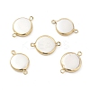 Shell Pearl Connector Charms PEAR-P004-56KCG-1