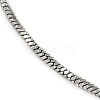 304 Stainless Steel Snake Chain Anklets AJEW-G024-07P-2