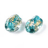 Handmade Gold & Silver Foil Glass Beads FOIL-N030-02E-3