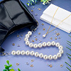 40Pcs 4 Colors Brass Ring Charm Connectors KK-TA0008-48-7