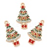 Light Gold Tone Alloy Enamel Pendants ENAM-M059-02KCG-3