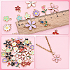 40Pcs 5 Styles Random Color Alloy Enamel Charms ENAM-YW0004-79B-6