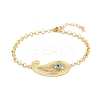 Brass Micro Pave Cubic Zirconia Link Bracelets BJEW-H202-03G-4