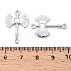 Alloy Double Axe Connector Charms X1-PALLOY-N176-125P-3