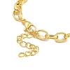 Rack Plating Brass Oval Link Bracelets for Women BJEW-B106-21G-3