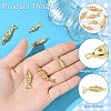 6Pcs 3 Styles Brass Micro Pave Clear Cubic Zirconia Pendants KK-YW0003-97-5