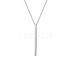SHEGRACE Classic Rhodium Plated 925 Sterling Silver Tube Bead Pendant Necklace JN472A-1