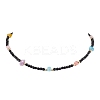 Synthetic Crackle Quartz Beaded Necklaces for Women NJEW-JN04801-1