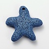 Synthetic Lava Rock Big Starfish/Sea Stars Pendants G-O025-05B-1