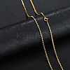 Stainless Steel Box Chain Necklace NJEW-YWC0001-02G-03-1