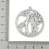 304 Stainless Steel Giraffe Pendants STAS-S186-07A-P-3
