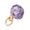 6Pcs Gradient Color Glass Pendants PALLOY-JF04740-5