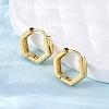 Brass Hexagon Hinged Hoop Earrings for Women EJEW-P206-11G-1