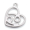 Non-Tarnish 304 Stainless Steel Pendants LS-STAS-M228-A01-01P-1