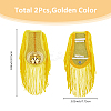 1 Pair Handmade Plastic with Polyester Tassel Epaulettes DIY-FH0007-12-2