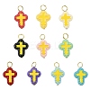 20Pcs 10 Colors Handmade Lampwork Pendants PALLOY-CJ00166-1