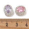 Brass Micro Pave Cubic Zirconia Beads KK-U037-07P-3