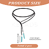 2Pcs Velvet Cord & Synthetic Turquoise Lariat Necklaces NJEW-LP0001-58-2