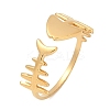 304 Stainless Steel Adjustable Open Cuff Rings for Women RJEW-Z089-04G-02-2