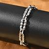 304 Stainless Steel Oval Link Chains Bracelets for Men & Women BJEW-D042-48P-1
