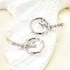 Brass Micro Pave Clear Cubic Zirconia Dangle Stud Earrings EJEW-M103-05P-3