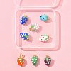 8Pcs Handmade Lampwork Pendants LAMP-FS0001-52A-6