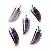 Natural Amethyst Pendants G-P474-04S-06-1