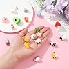 21Pcs 21 Styles Opaque Resin Pendants RESI-YW0003-27-5