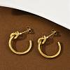 304 Stainless Steel knot Stud Earrings EJEW-S272-04G-1