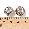 Transparent Resin Rondelle European Beads RESI-S023-12-3