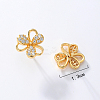 Elegant Clover Brass Stud Earrings ZM7919-5