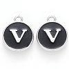 Platinum Plated Alloy Charms LS-ENAM-S118-02V-P-1