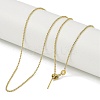 Ion Plating(IP) 304 Stainless Steel Ball Chains Necklaces NJEW-H042-10G-1