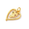 Brass Micro Pave Cubic Zirconia Pendants KK-U033-03G-02-2