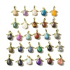 Natural & Synthetic Mixed Gemstone Pendants KK-F888-01G-1