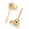 304 Stainless Steel Ball Post Stud Earring Findings STAS-Z035-01G-C-2