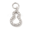Brass Micro Pave Cubic Zirconia Charms KK-C072-46P-1