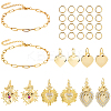 DIY Heart Themed Charm Bracelet Making Kits DIY-BBC0002-78-1