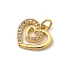 Brass Micro Pave Cubic Zirconia Pendants KK-I360-007G-01-2