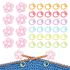 Flower Silicone Knitting Needle Point Protectors DIY-NB0009-49-1