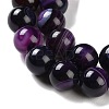Natural Striped Agate/Banded Agate Beads Strands G-Z060-A01-C12-4