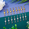 16Pcs 2 Style 304 Stainless Steel Lobster Claw Clasps PALLOY-TAC0264-5
