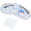 1Pc Flower Printed PU Leather Portable Slim Sunglasses Pouch AJEW-CN0003-25A-1