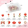 40Pcs 10 Styles Valentine's Day Alloy with Enamel Pendants ENAM-FS0002-39-4